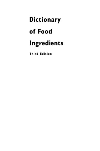 Dictionary of food ingredients