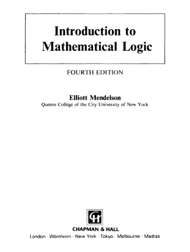 Introduction to mathematical logic