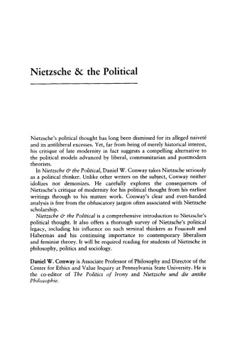 Nietzsche & the political