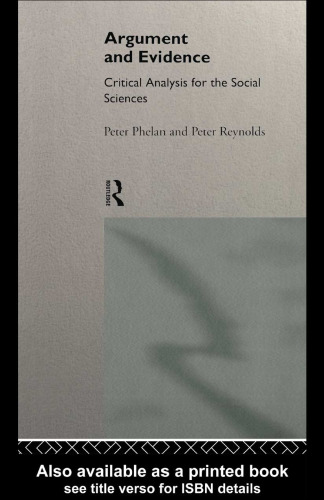 Argument and Evidence: Critical Analysis for the Social Sciences