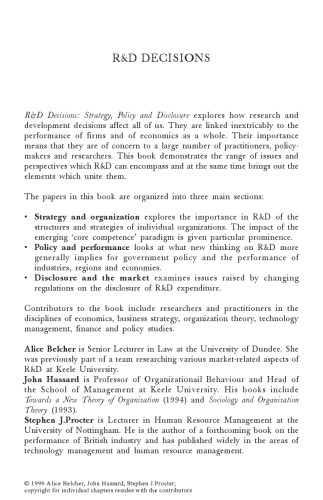 R&D Decisions: Strategy Policy and Innovations (Routledge Research in Strategic Management)