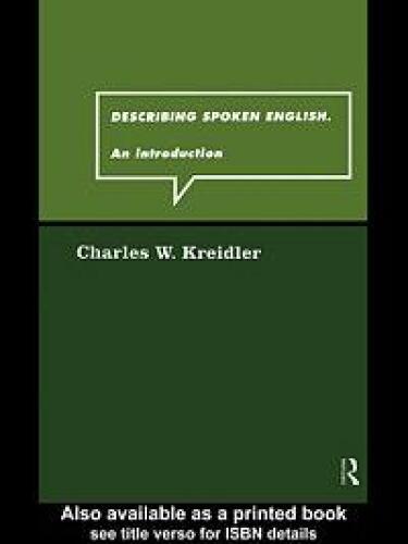 Describing Spoken English: An Introduction