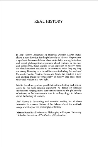 Real History: Reflections on Historical Practice