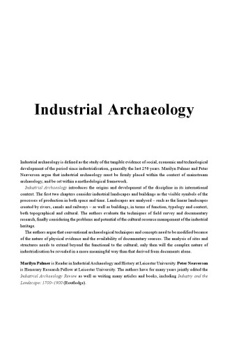 Industrial Archaeology: Principles and Practice