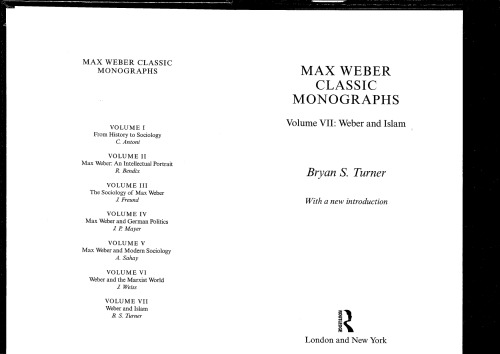 Weber and Islam
