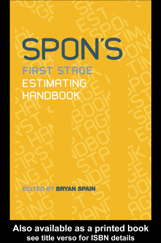 Spon's First Stage Estimating Handbook