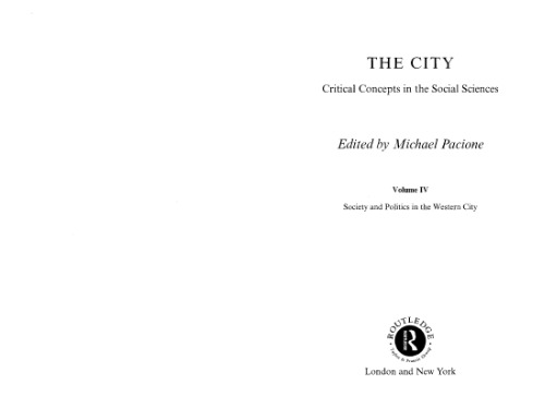 City:Crit Concepts Soc Sci