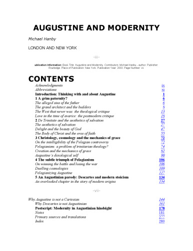 Augustine and Modernity