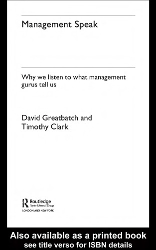 Management Speak: The Live Oratory of Management Gurus