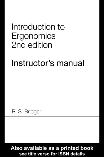 Introduction to Ergonomics Instructor's Manual