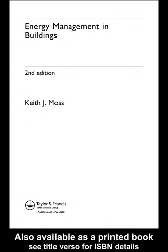 Energy Management in Buildings 2 Edition
