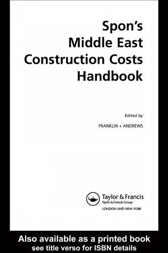 Spon's Middle East Construction Cost Handbook