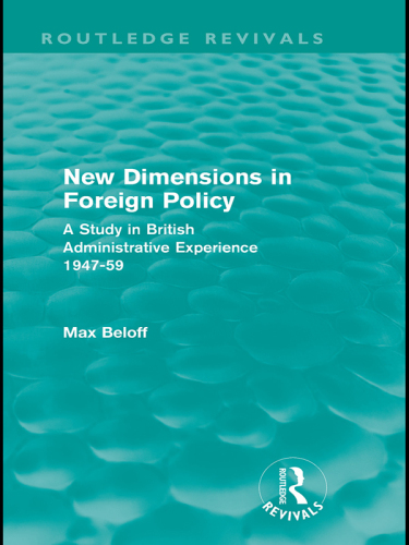 New Dimensions in Foreign Policy