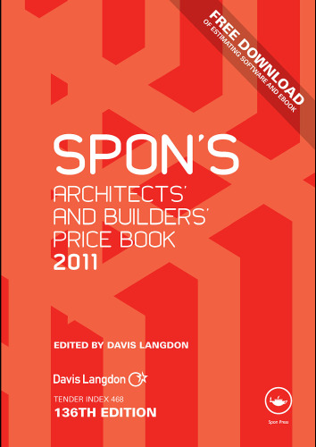 Spon's Architects' and Builders' Price, Book 2011