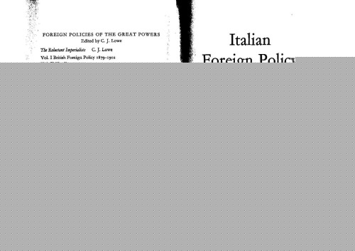 Ital Foreign Pol 1870-1940 V8