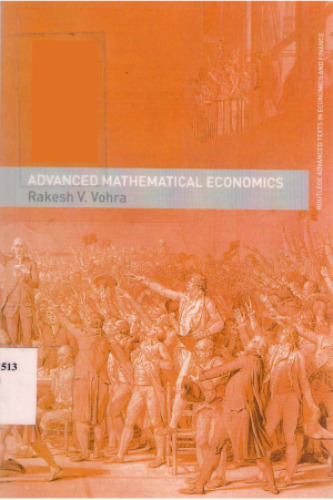 Advanced Mathematical Economics (Routledge Advanced Texts in Economics and Finance)