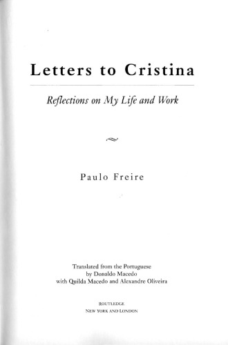 Letters to Cristina: Reflections on My Life and Work