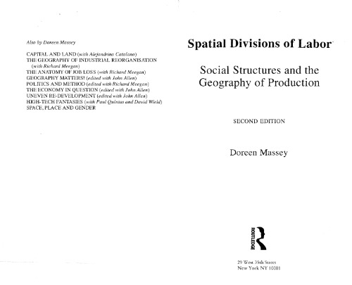 Spatial Divisions of Labor