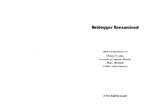Heidegger Reexamined