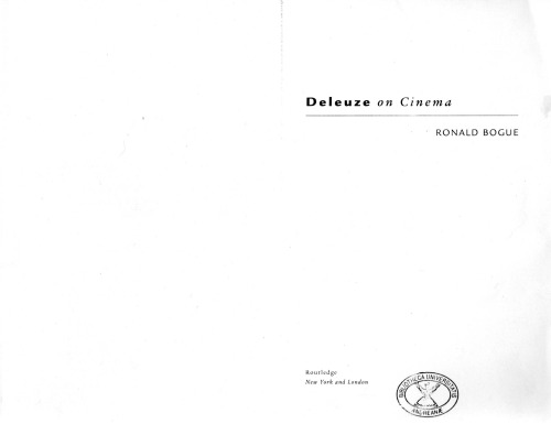 Deleuze on Cinema