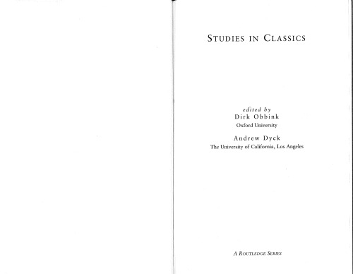 Empedocles: An Interpretation