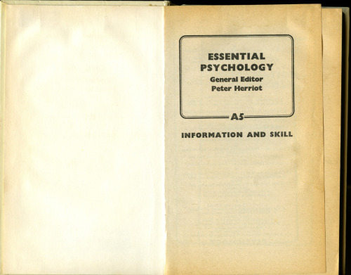 Information and Skill