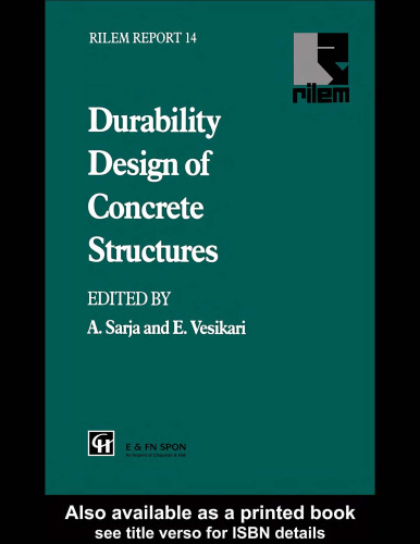Durability Design of Concrete Structures (Rilem Report)