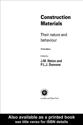 Construction Materials: Their Nature and Behaviour, Third Edition