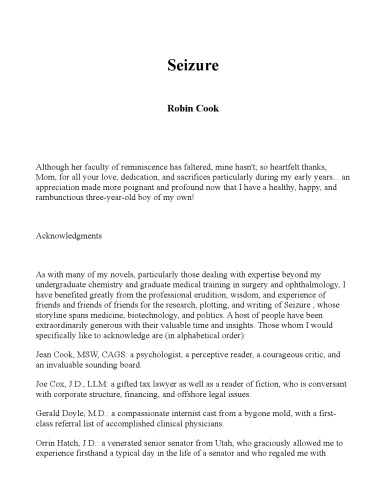 Seizure Medical Fiction