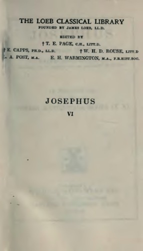 Works: Antiquities Vol 6 (Loeb Classical Library)