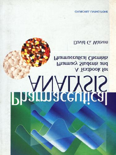 Pharmaceutical Analysis: A Textbook for Pharmacy Students and Pharmaceutical Chemists