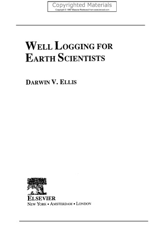 Well Logging for Earth Scientists
