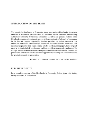 Handbook of Macroeconomics, Volume 1A