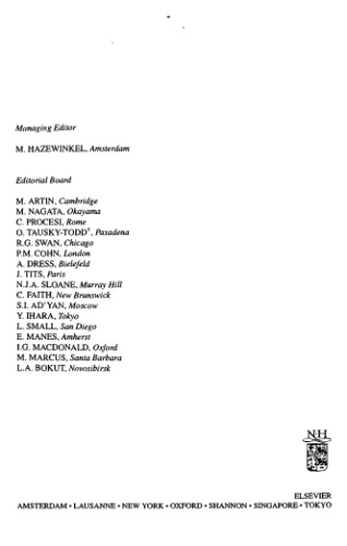 Handbook of algebra