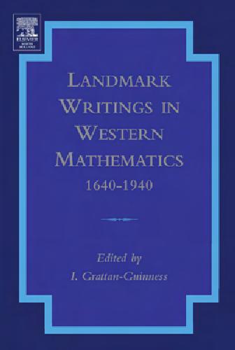 Landmark writings in western mathematics 1640-1940