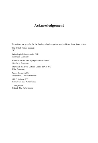 Potato Biology and Biotechnology: Advances and Perspectives