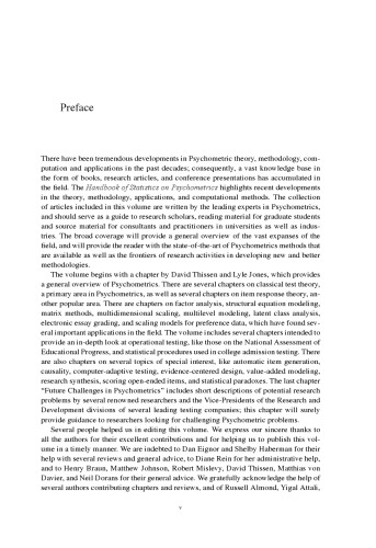 Handbook of Statistics 26: Psychometrics