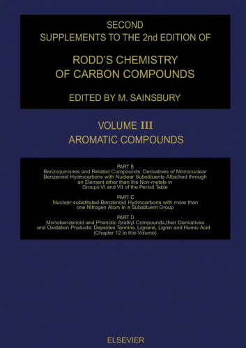 Chemistry of Carbon Compounds: 2nd Supplement to 2r.e v.3B, C, D