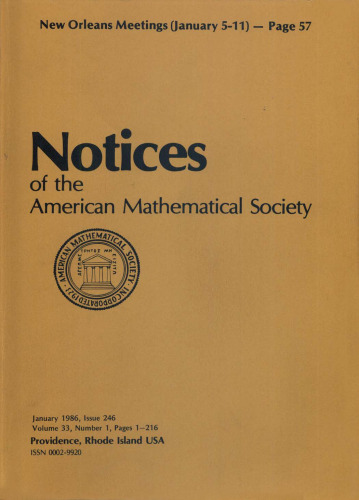Notices of the American Mathematical Society
