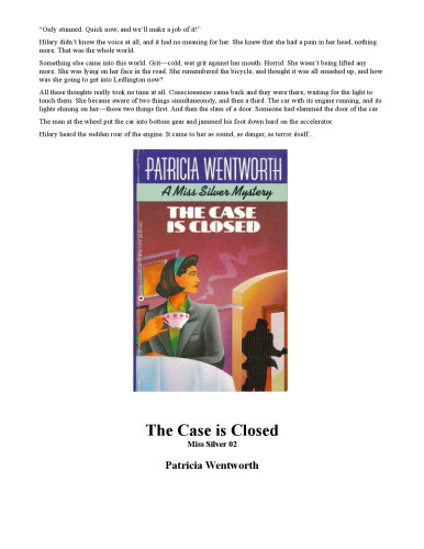 The Case Is Closed (Miss Silver Mystery 2)