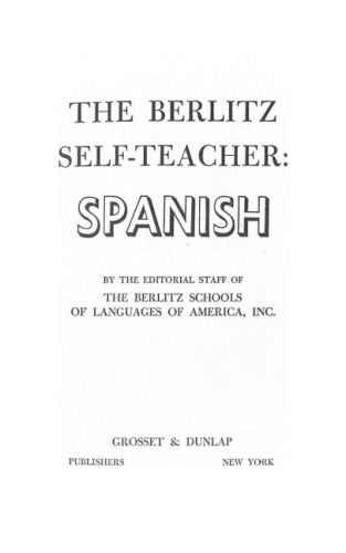 Berlitz Self Teacher Spanish