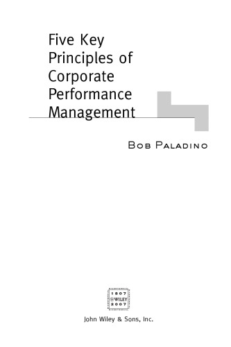Five Key Principles of Corporate Performance Management