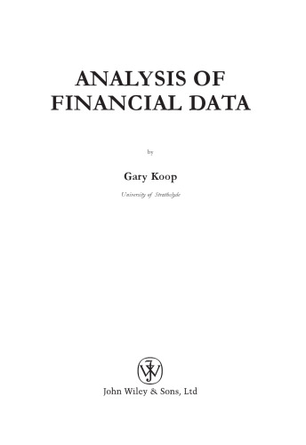 Analysis of Financial Data