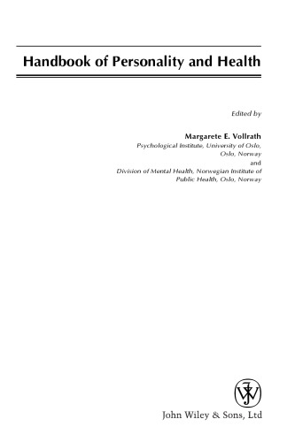 Handbook of personality and health