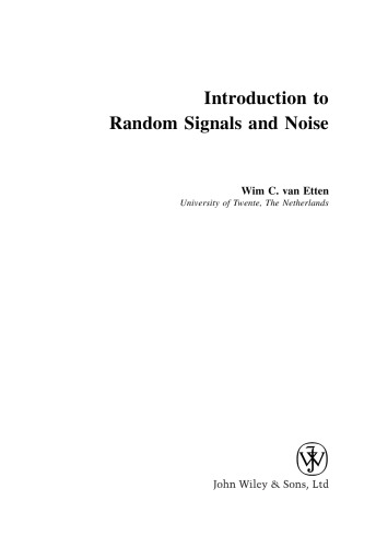 Introduction to Random Signals and Noise