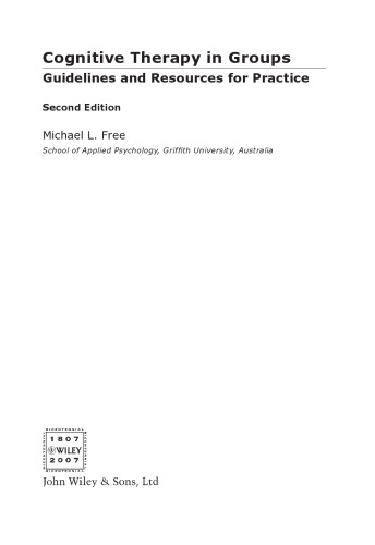 Cognitive Therapy in Groups: Guidelines and Resources for Practice, Second Edition