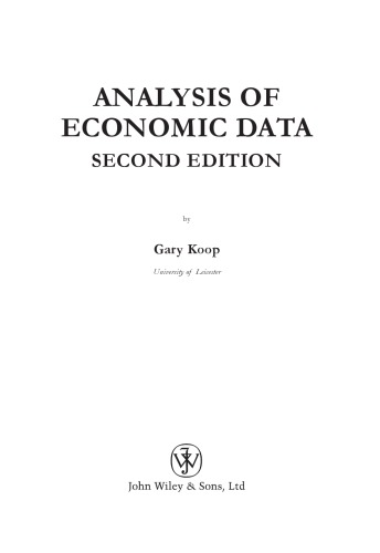 Analysis of economic data