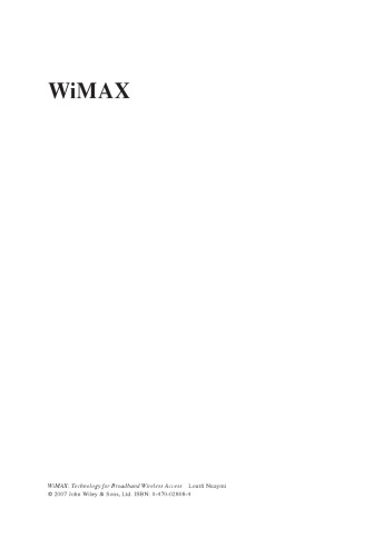 WiMAX: Technology for Broadband Wireless Access