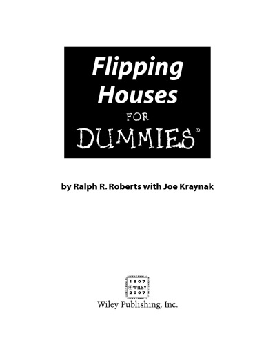 Flipping Houses For Dummies