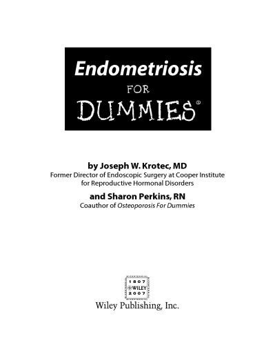 Endometriosis For Dummies